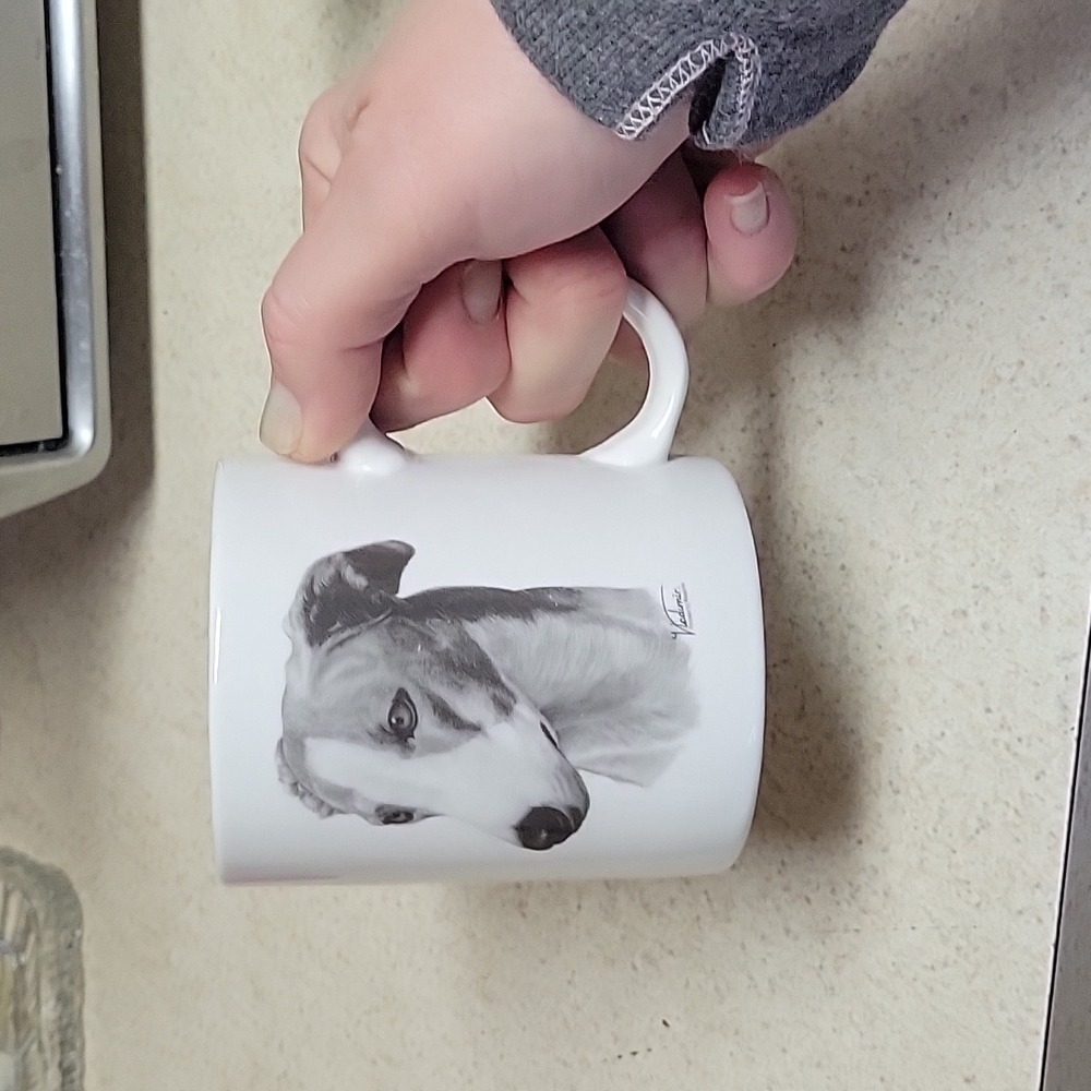 5 For 25.00/Greyhound  Pottery mug,like NEW